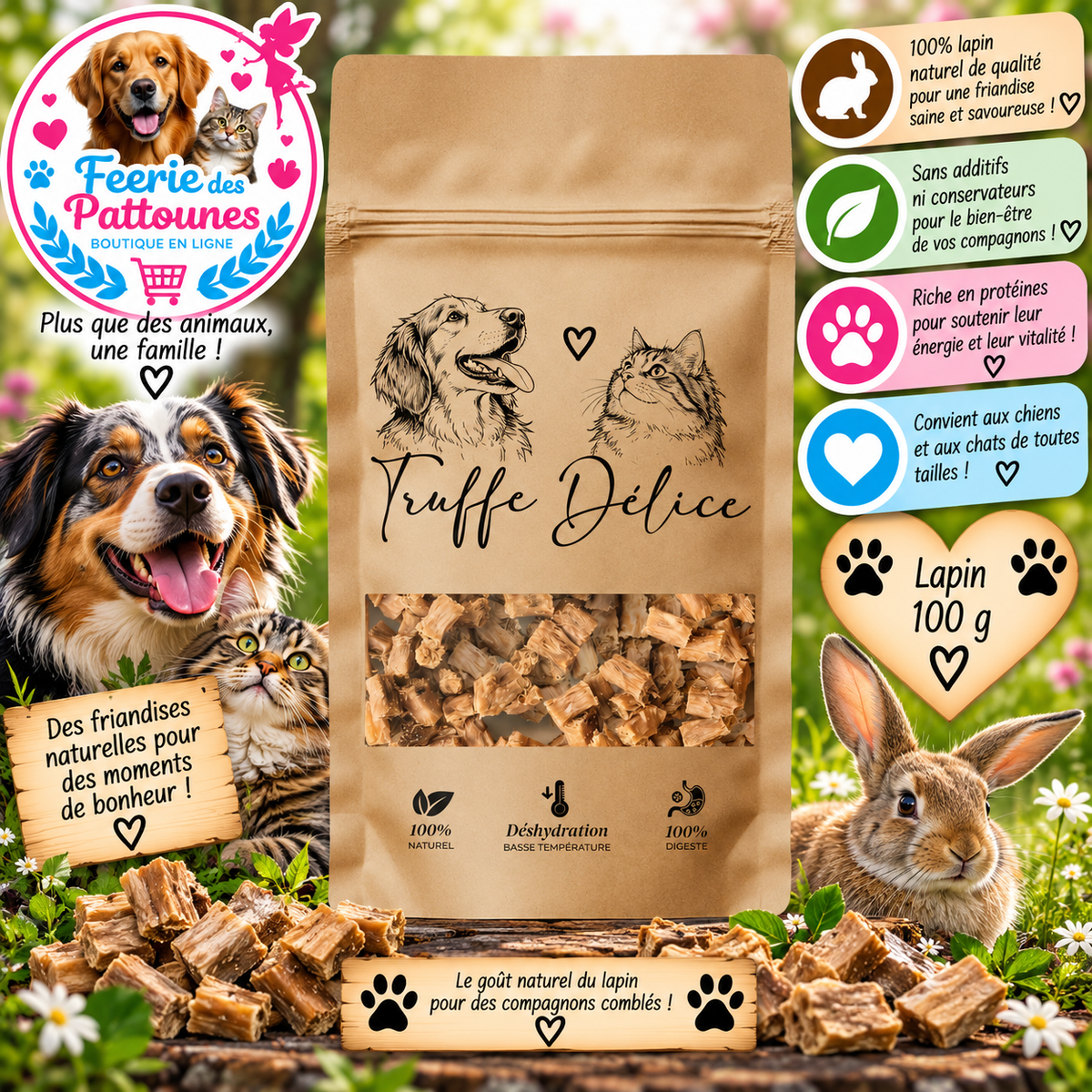 🐇✨ Friandises Lapin – 100 % Naturelles