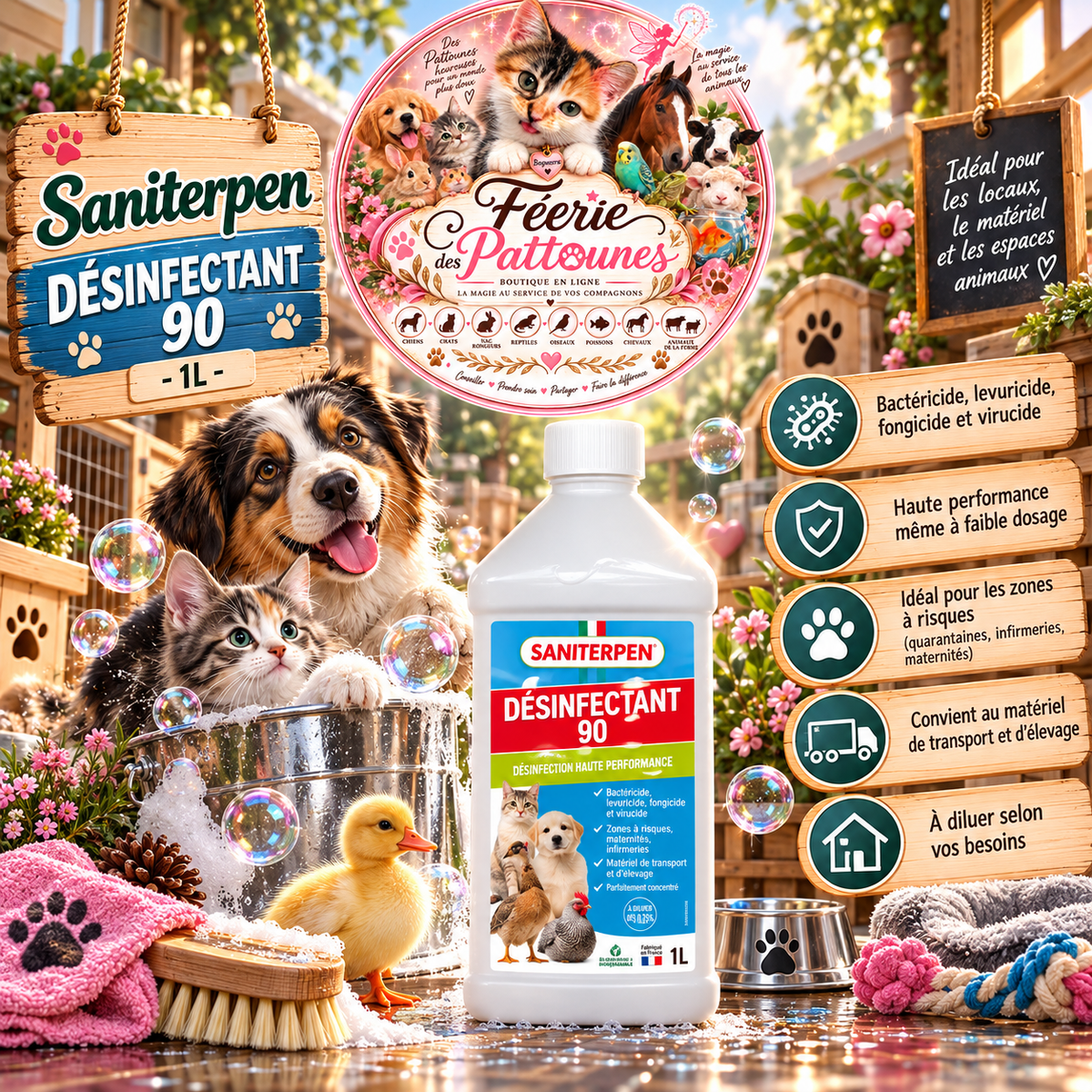🧼🛡️ Saniterpen Désinfectant 90 – 1 L