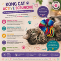 🌈 KONG® Cat Active Scrunchie – Jouet Arc‑en‑Ciel Sensoriel (8 cm)