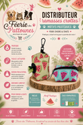 🍉 Distributeur de Sachets Ramasse‑Crottes – Motifs Pastèques (7 × 6,5 × 4,5 cm)