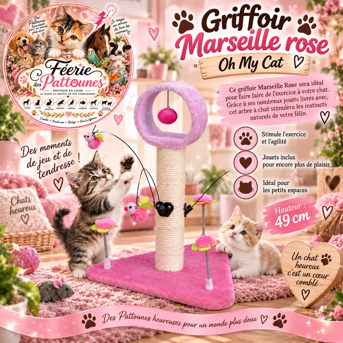 🐱🌸 Griffoir Marseille Rose – Oh My Cat