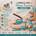💠🐾 Harnais & Laisse Fantaisie Flanno Turquoise – Red Dingo (Chat)