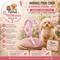 🌸✨🐶 Harnais Glamorous Fashion – Rose (Tailles 1 • 2)
