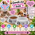 🐱💙 Gamelle Double Cats In Love – Moderna
