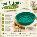 🟢 Bol à Lécher Vert – Stimulation & Apaisement (Ø 16,5 cm)
