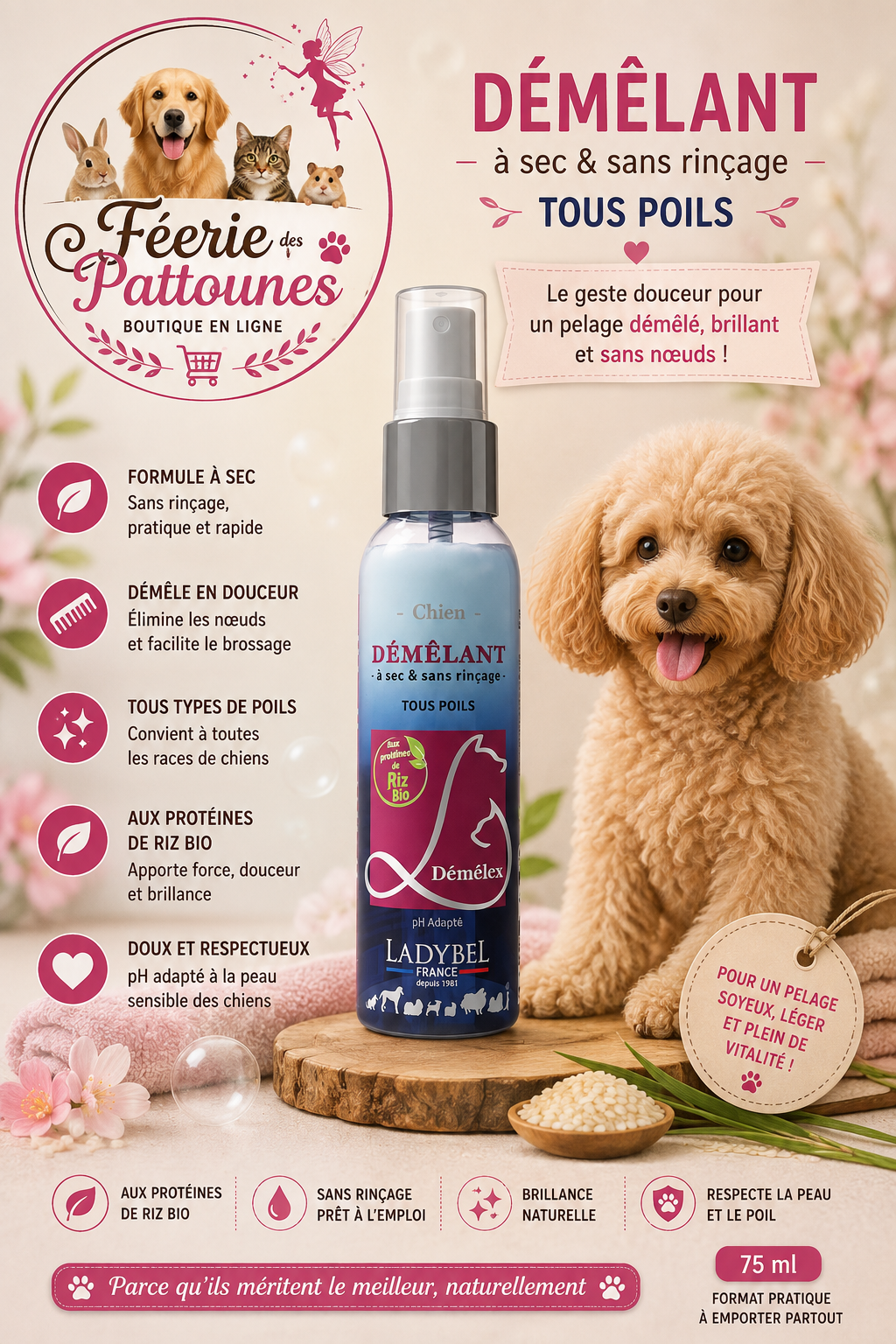💥 Démêlex – Ladybel (75 ml)