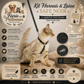 🖤🔒 Kit Harnais & Laisse Safe Noir – Bobby (Chat)