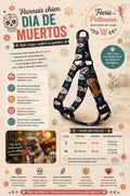 💀🌸 Harnais Dia de Muertos – Doogy (Tailles S & M)