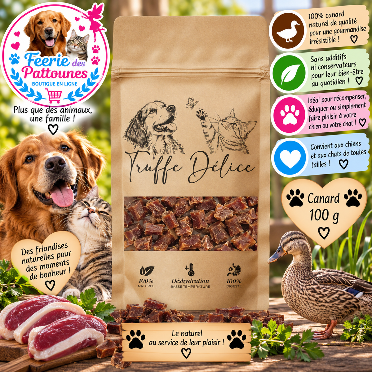 🦆✨ Friandises Canard – 100 % Naturelles