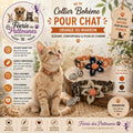 🌼🤎 Collier Bohème – Pour Chat (16 à 28 cm × 10 mm)
