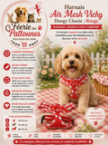 ❤️🐶 Harnais Air Mesh Vichy  – Rouge