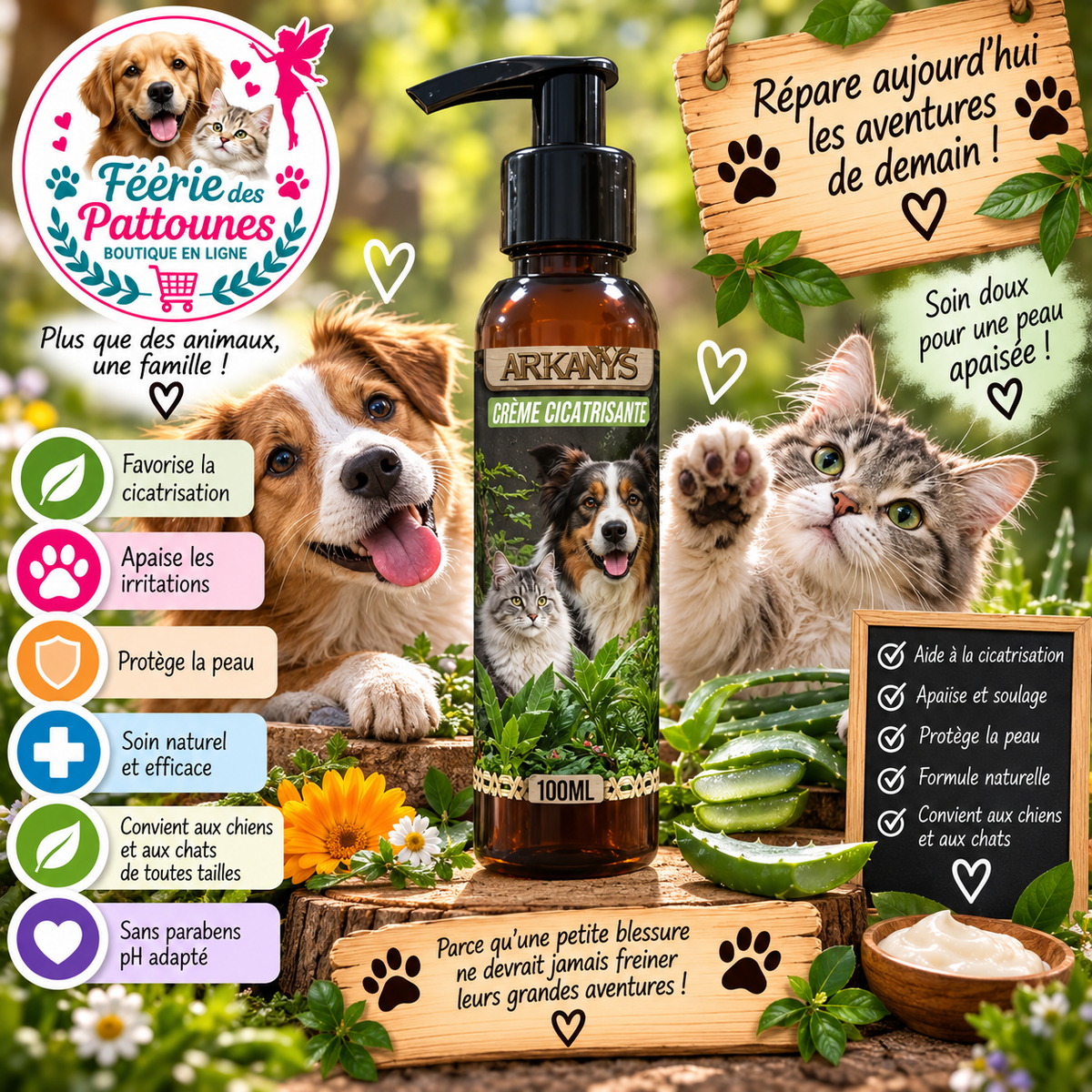 🩹🌿 Crème Cicatrisante – 100 ml