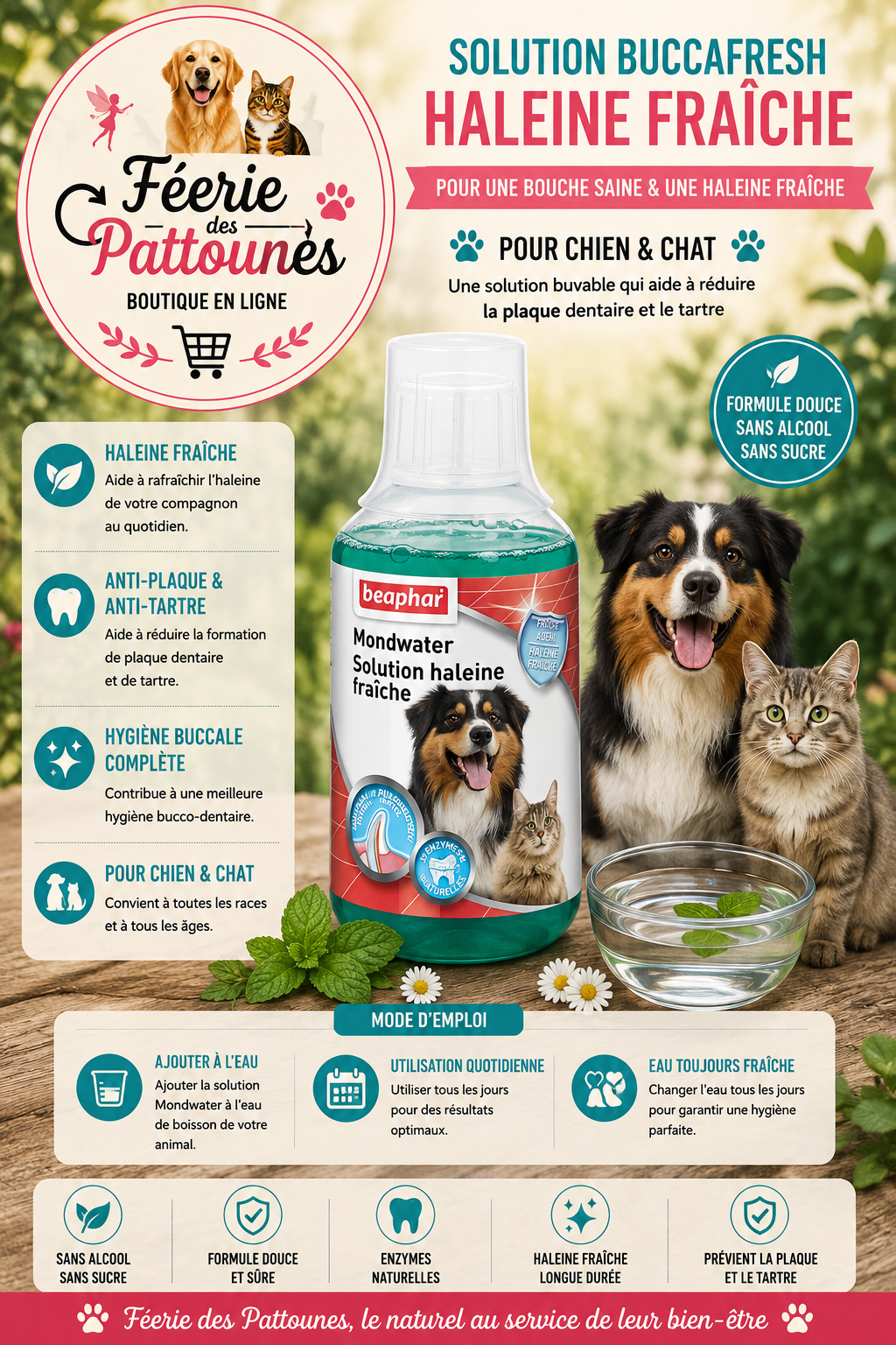🛡️🐶🐱 Lotion Répulsive Antiparasitaire VETOpure – Beaphar (250 ml)
