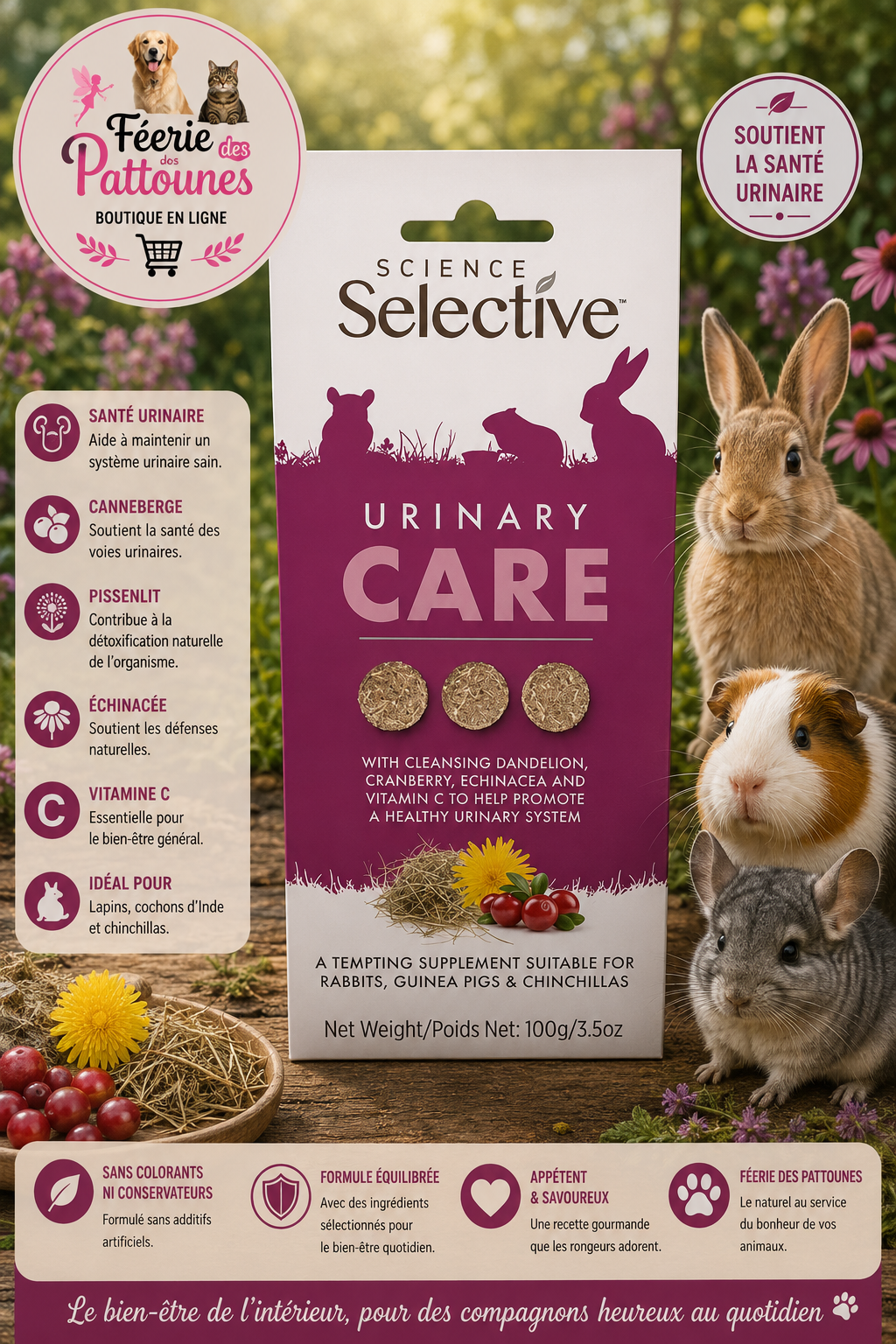 🐹💧 Selective Urinary Care Rongeurs – 100 g
