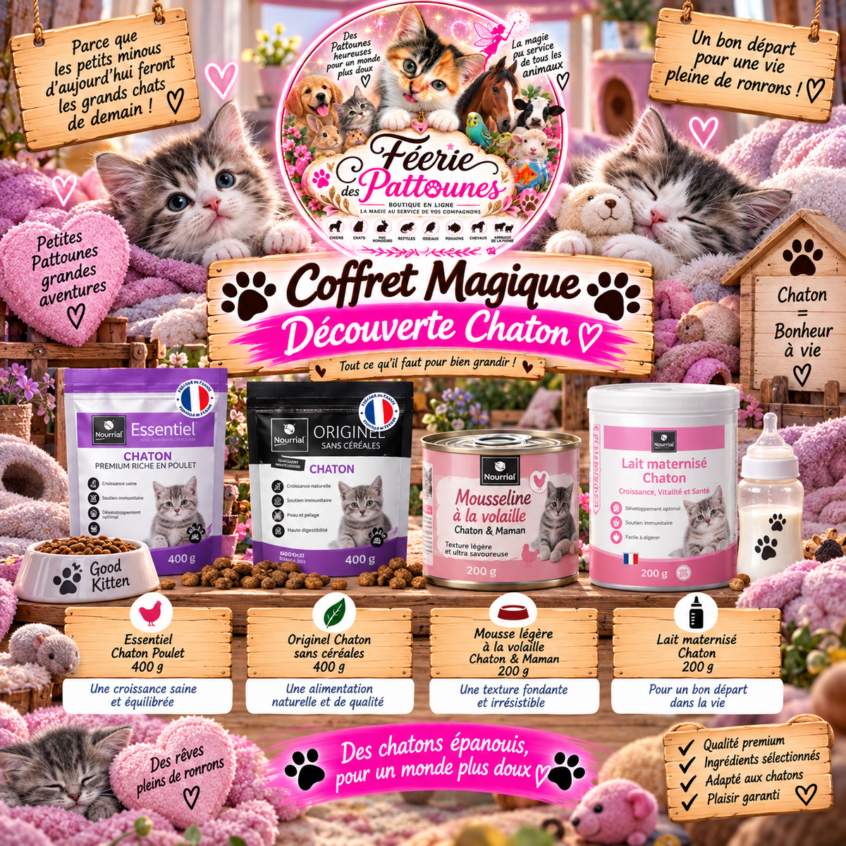 🐱🍼🎁 Coffret Magique – Découverte Chaton