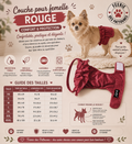 ❤️ Couche pour Femelle – Rouge (Lavable & Réutilisable • 7 tailles)