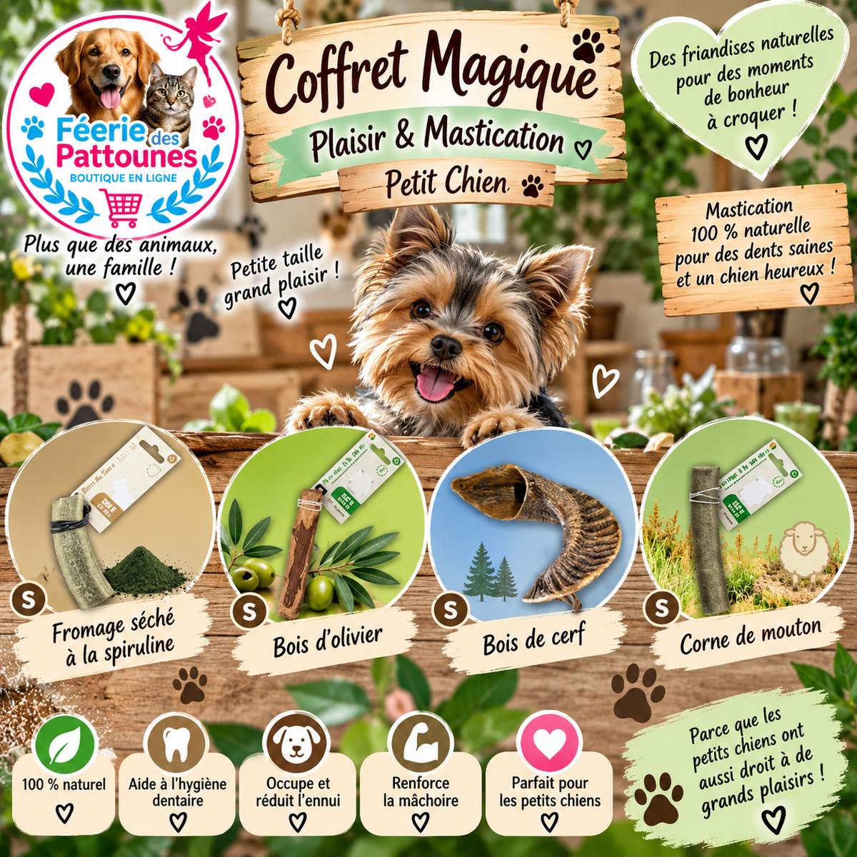 🐶🎁 Coffret Magique – Plaisir & Mastication Petit Chien