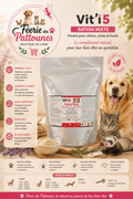🍖🥕 Vit’i5 Rouge – Ration Mixte – Poudre Chat, Chien & Furet – Éco‑recharge 600 g