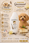 🍰✨ Shampooing Gourmand Cheesecake Vanille – Dog Génération (250 ml • 1 L • 5 L)