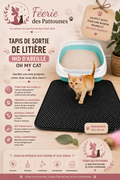 🐾 Tapis de Sortie de Litière Nid d’Abeille – OH MY CAT (42 × 56 cm)