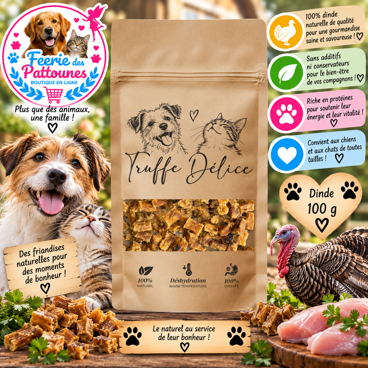 🦃✨ Friandises Dinde – 100 % Naturelles