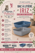 🐾 Bac à Litière Iriz Savic – Petit & Grand Modèles
