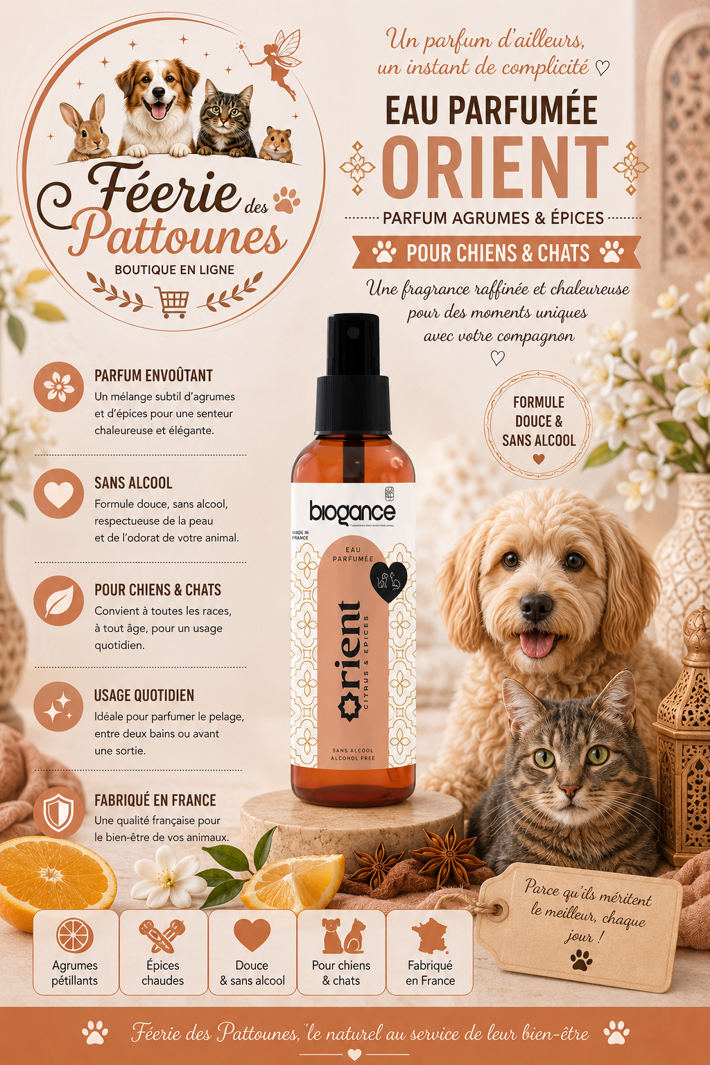 🌟 Biogance – Eau Parfumée Orient Sans Alcool (100 ml)