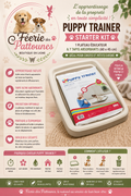 🐶 Puppy Trainer Starter Kit SAVIC – Plateau + 7 Tapis (60 × 45 cm)