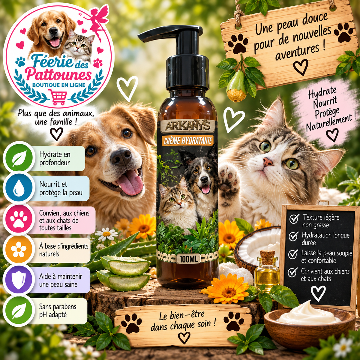 🍯🌿 Crème Hydratante – 100 ml