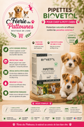 🛡️🐶 Lot de 12 Pipettes Insectifuges BIOVETOL – Chiot & Petit Chien (12 x 1,5 ml)