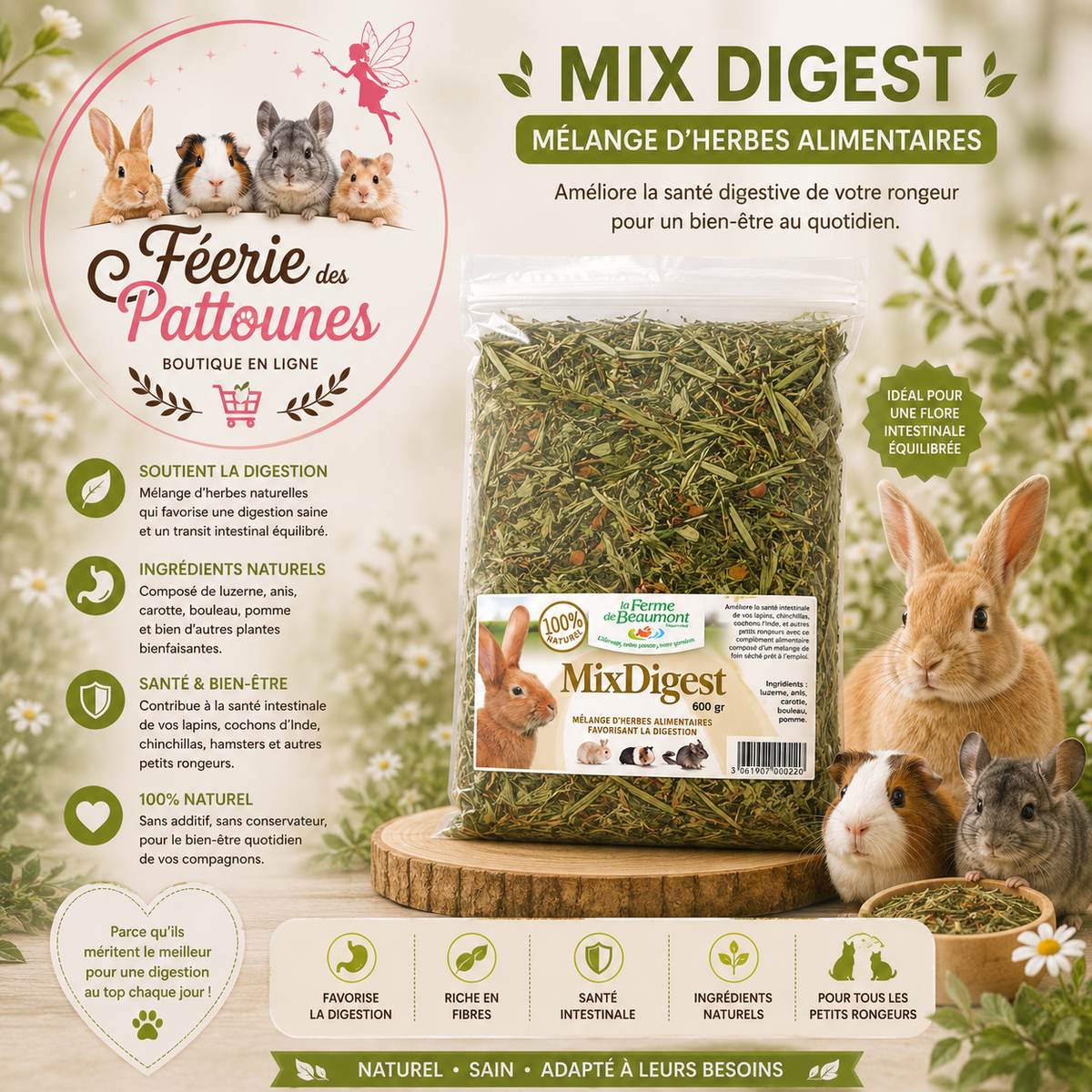 🌿🐹 Mix Digest – 600 g