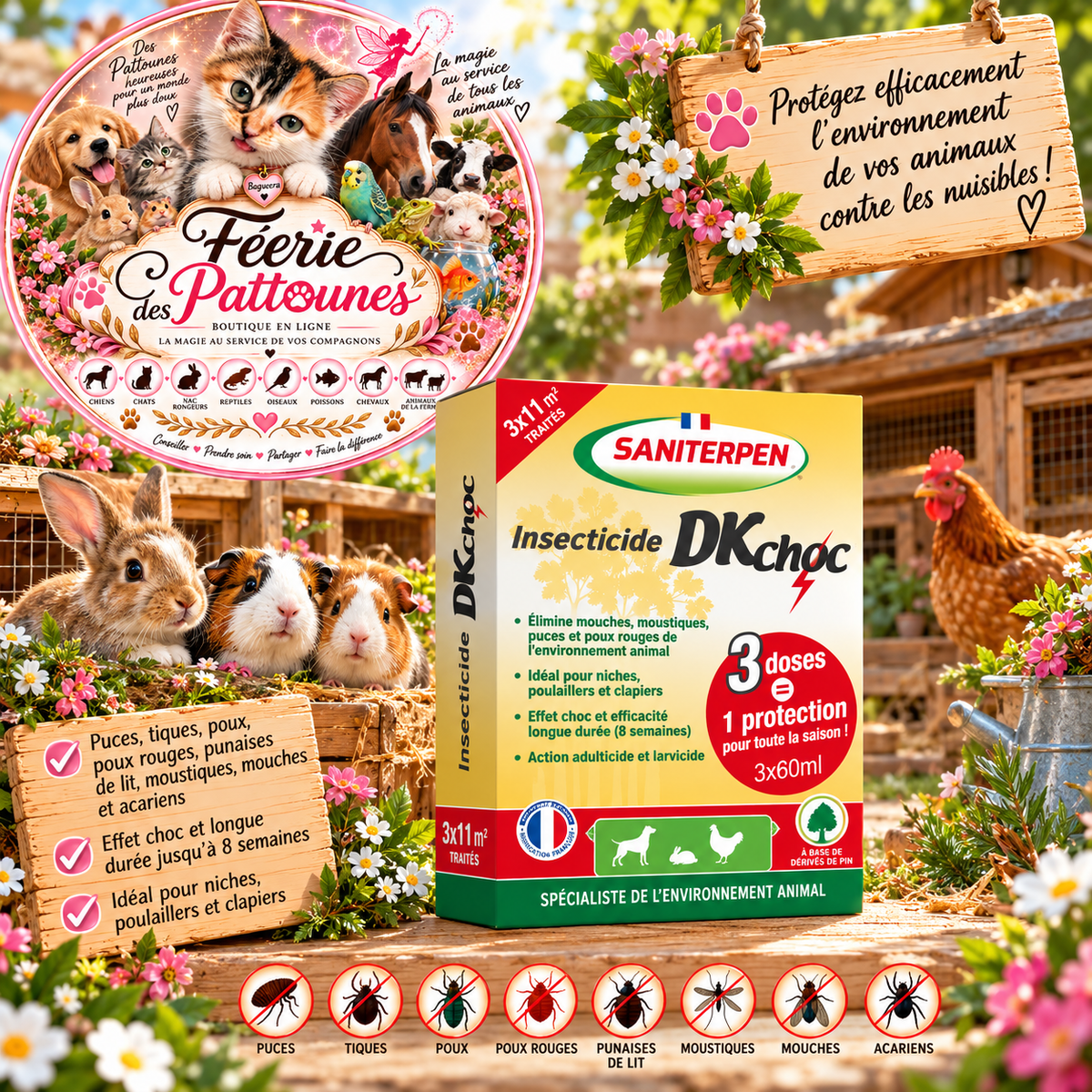 🦟 Saniterpen Insecticide DK – 3 × 60 ml