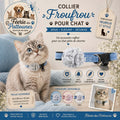 💙🎀 Collier Froufrou – Pour Chat (Bleu • 16 à 28 cm × 10 mm)