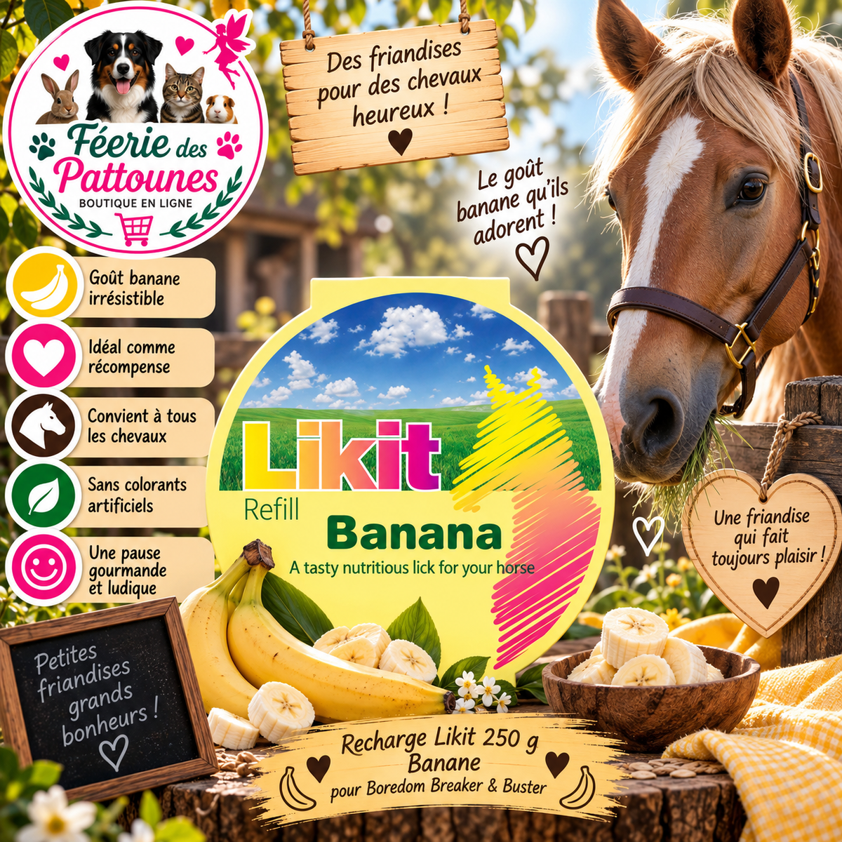 🍌🐴 Likit – Recharge Banane (250 g)
