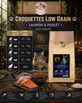🐱 Croquettes Chat Adulte Low Grain – Saumon & Poulet (6 kg)