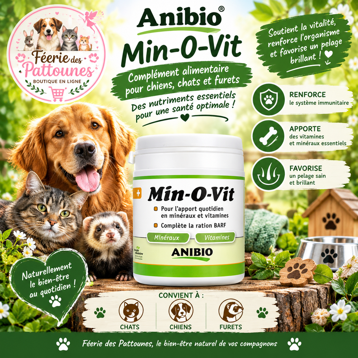 🌿🍽️ Anibio – Min‑O‑Vit – 130 g