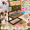 🐾 Porte-gamelles en bois sur pied – 2 × 800 ml