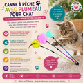 🪶 Canne à Pêche avec Plumeau – Jeu de Chasse & Complicité (53,5 cm)
