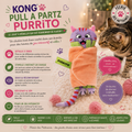 🌯 KONG® Pull‑A‑Partz Purrito – 2 Jouets en 1 (13 cm)