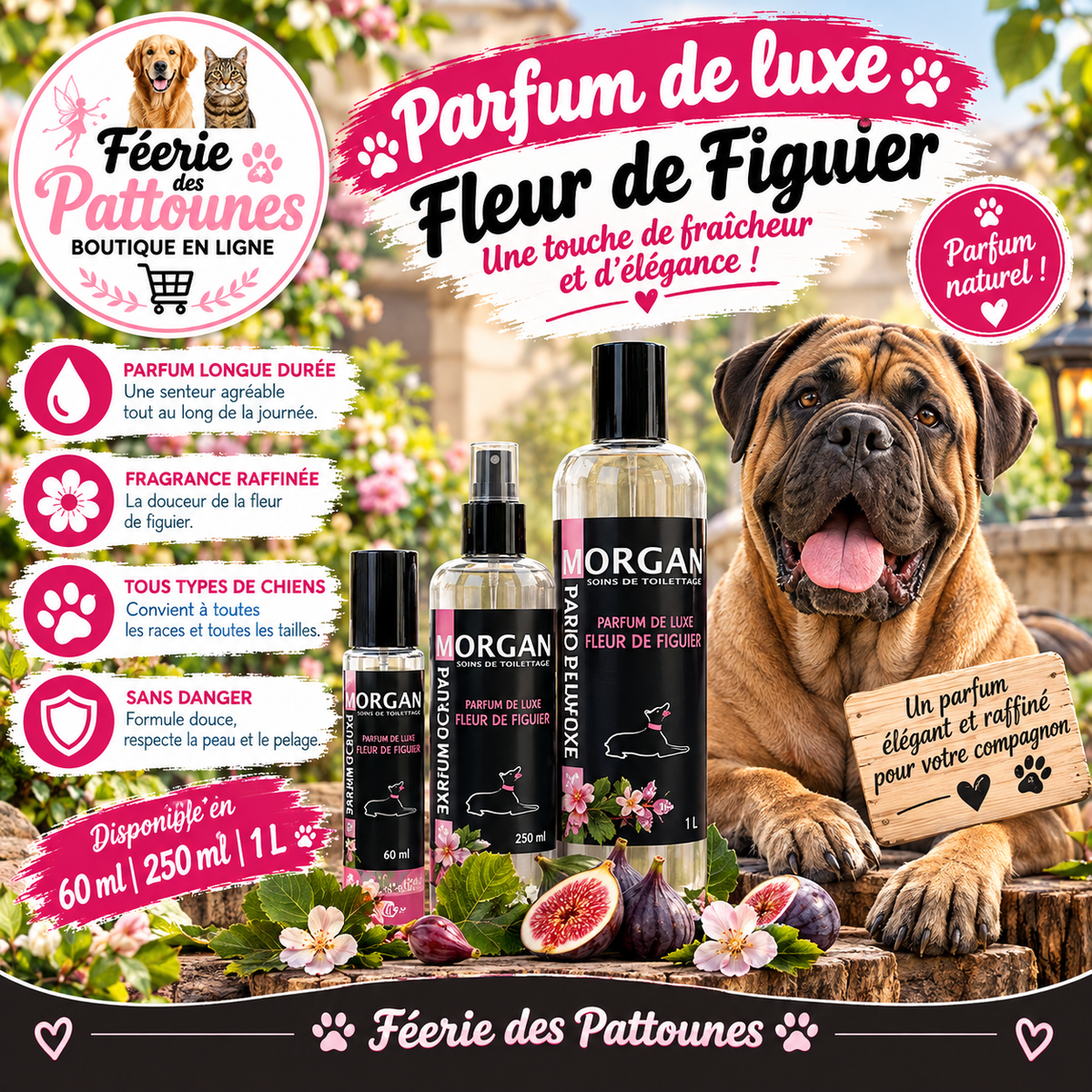 🌸✨ Parfum de Luxe Morgan – Fleur de Figuier (60 ml • 250 ml • 1 L)