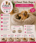 🤍🐾 Donut Poilu – Beige (Tailles M & L)