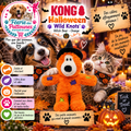 🎃🧸 KONG® Halloween Wild Knots Witch Bear – Orange – 22,5 cm