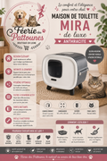 🐾 Maison de Toilette Mira de Luxe Savic – Anthracite (55,5 × 44 × 49,5 cm)