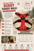 🔴 Harnais Rando Walk – Bobby (Rouge • Tailles M • L • XL)