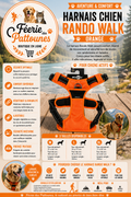 🟧🐶 Harnais Bobby Rando Walk – Orange (Tailles M • L • XL)