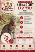 🔴🐾 Harnais Easy Walk Rouge – Pour Chat