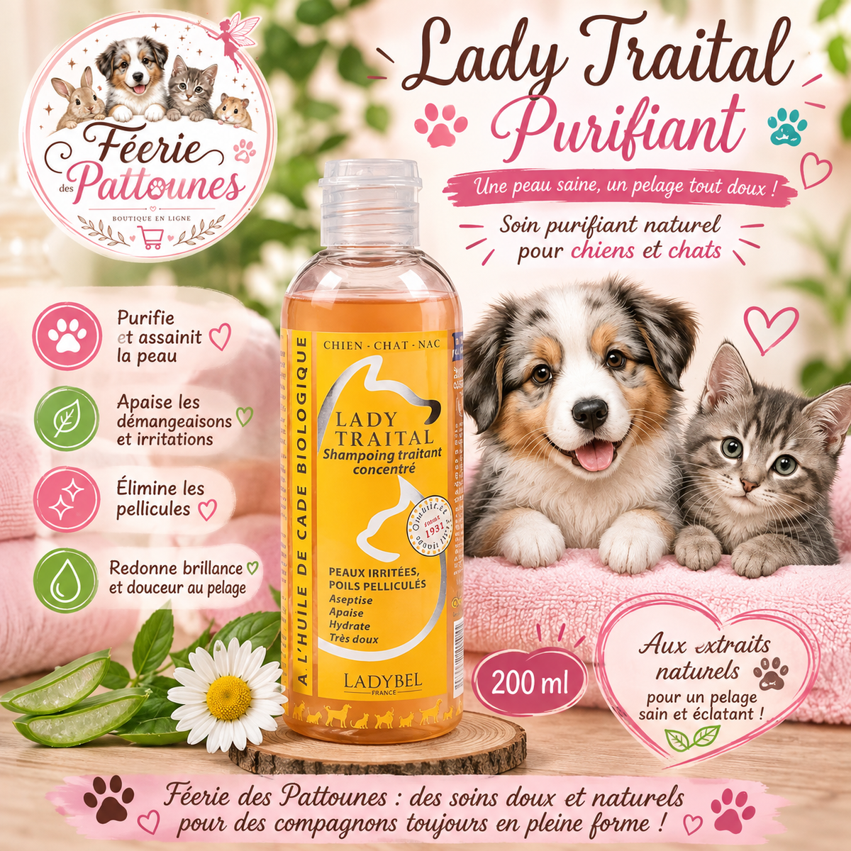 🌿 LadyBel – Shampooing Lady Traital Purifiant (200 ml)