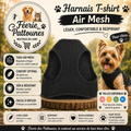 ⚫🐶 Harnais Tee‑shirt Air Mesh Classic – Noir (Tailles XS • S • L • XL)