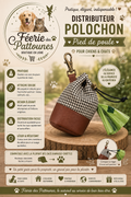 👜 Distributeur Polochon – Motif Pied de Poule (10 × 5 × 5 cm)