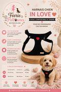 🖤💘🐶 Harnais In Love – Noir (Tailles XS • S)